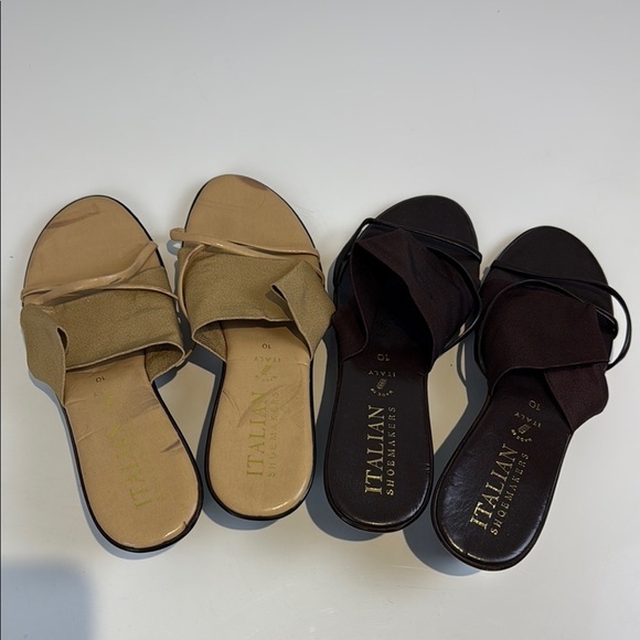 Italian Shoemakers Tan and Brown Sandals - Picture 3 of 8